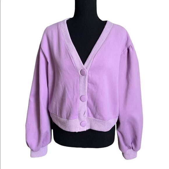 Shein V-Neck Button Down Long Sleeve Cardigan Size 8/10 - Picture 1 of 16